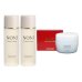 画像1: 【ノニピュアローション(ノニ無添加化粧品）】 120ml/2本＆【ノニホワイトモイスチャーゲル(お肌を保護するノニ無添加化粧品）】150g/1個＋取扱説明書つき万能レジ袋セット (1)